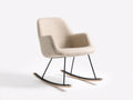 Mecedoras tejido bouclé 74x88x93 cm - blanco crema - estilo minimalista
