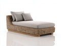 Tumbonas ratán 186x82x74 cm - marrón natural-beige claro - diseño moderno exterior