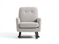Mecedoras de tela gris 80x72x92 cm - gris claro y negro - diseño moderno para salón