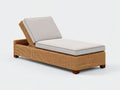 Tumbonas ratán y tela 190x70x85 cm - marrón-beige - diseño reclinable para exterior