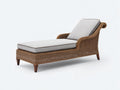 Tumbonas de ratán 188x80x84 cm - marrón natural y gris claro - diseño clásico para terraza