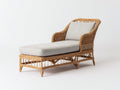 Tumbonas de ratán 182x78x82 cm - marrón natural y beige claro - diseño artesanal para terraza