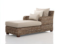 Tumbonas ratán 180x78x82 cm - marrón natural-beige - diseño de descanso