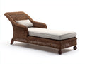 Tumbonas de ratán 190x75x88 cm - marrón-beige - diseño exterior con respaldo curvo