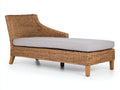 Tumbonas de ratán 188x74x84 cm - marrón-gris claro - diseño exterior con respaldo inclinado