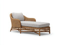 Tumbonas ratán natural 182x78x86 cm - marrón claro-gris claro - estilo relajante exterior
